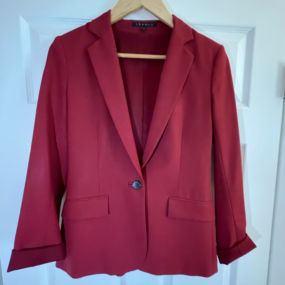 Burgundy Color Theory Blazer Size 4
